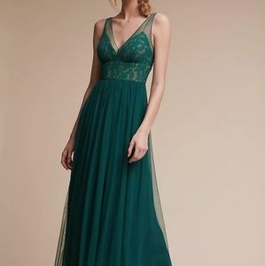 ANTHROPOLOGIE NEW BHLDN MAXI GREEN DRESS